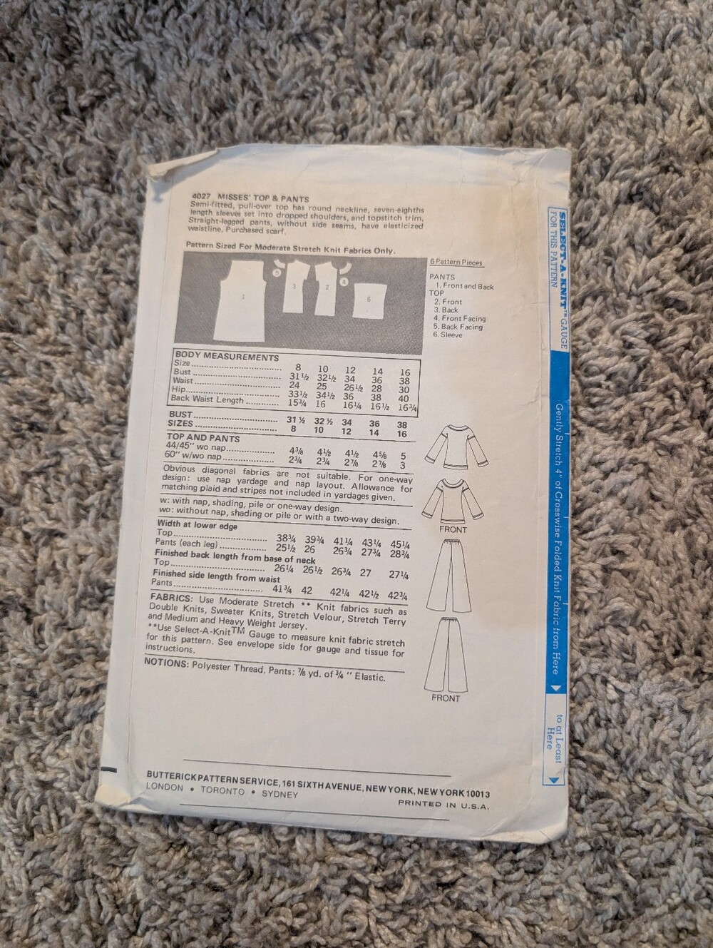 Vintage Butterick Pattern - Picture 3 of 3